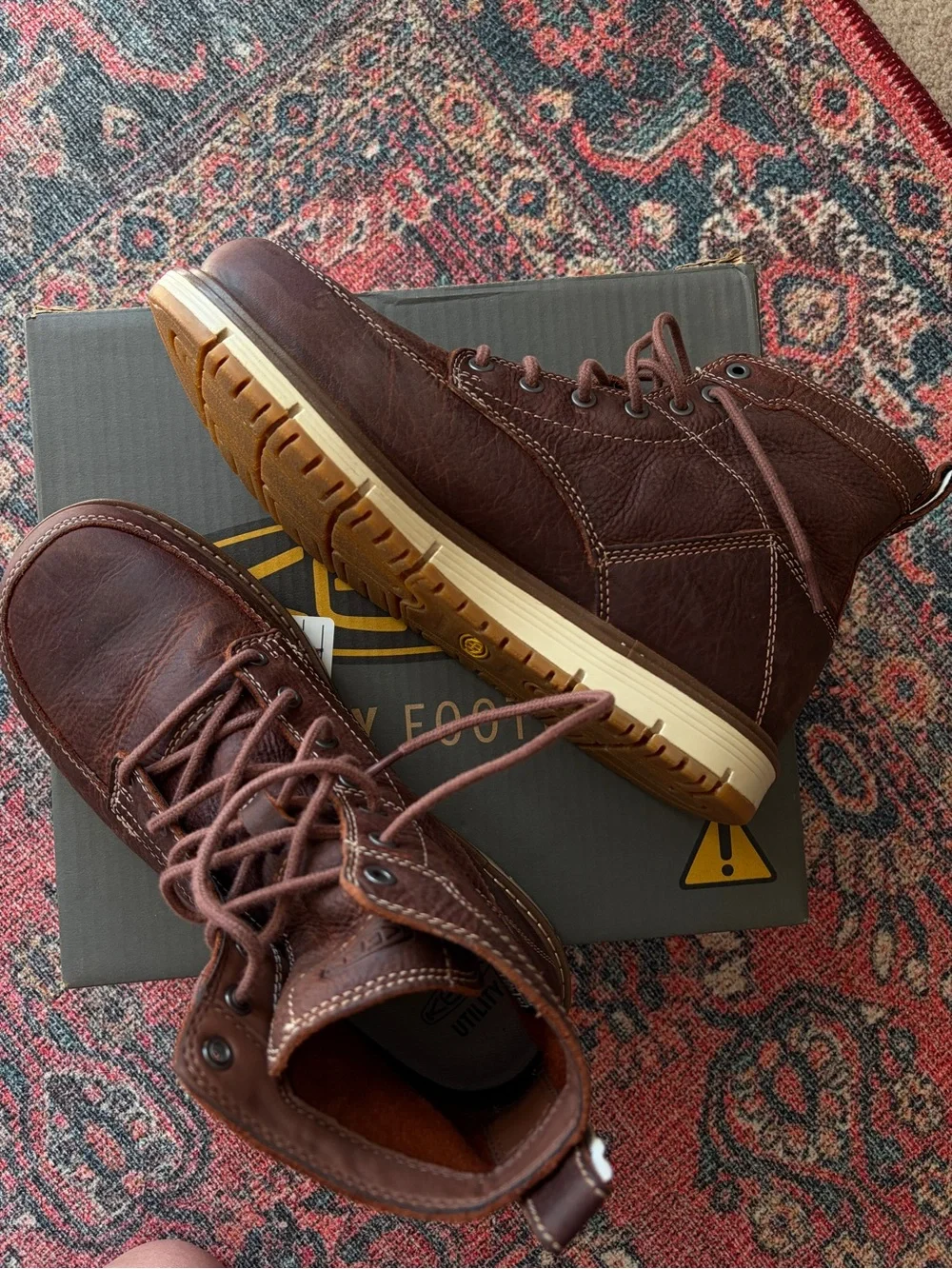 NWT KEEN Men’s Aluminum Toe San Jose 6” Brown Leather Boots